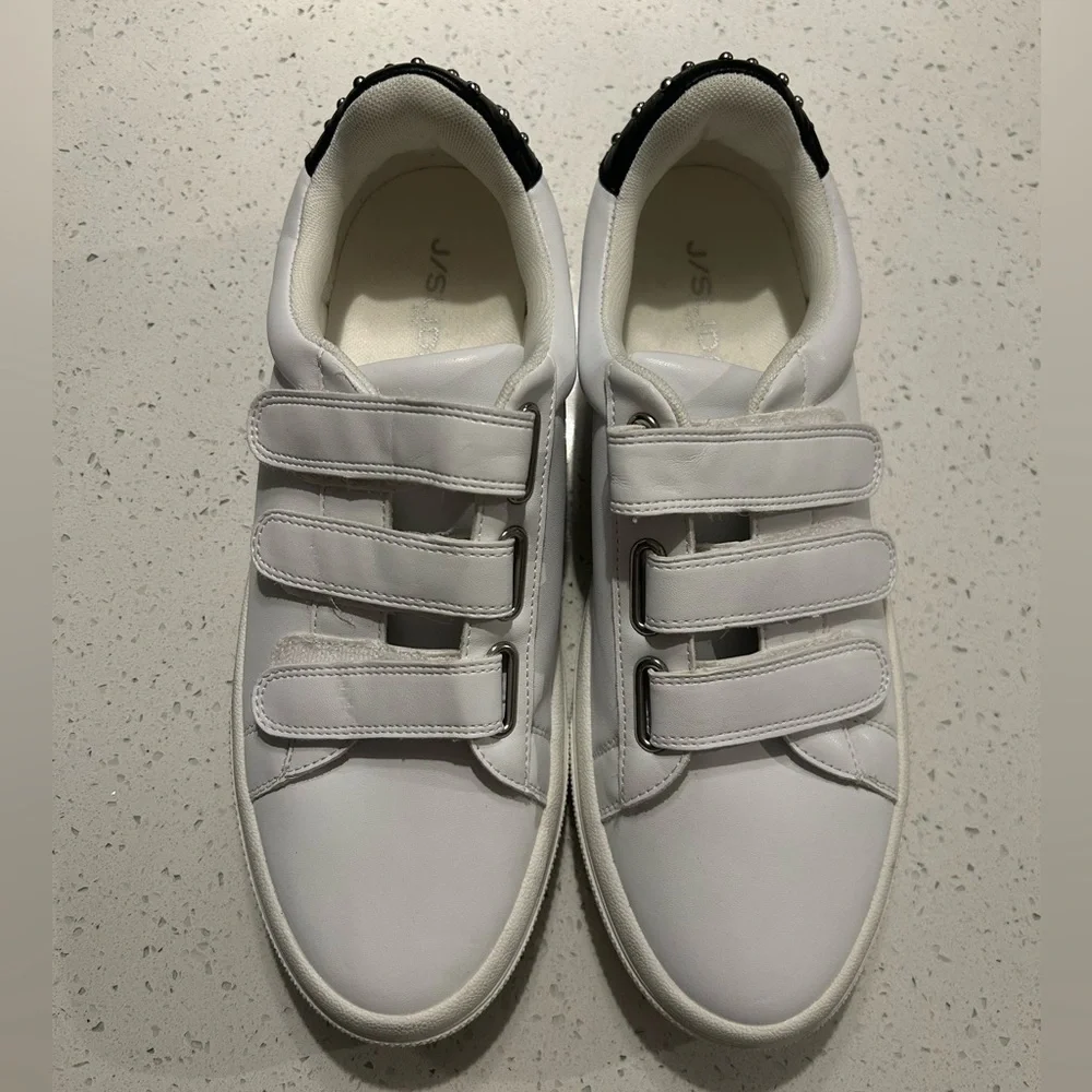 J / Slides GENNIE White Leather - Picture 3 of 10